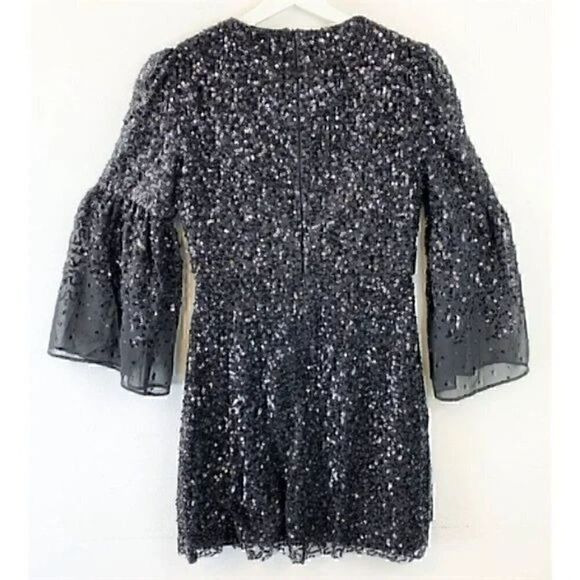 French Connection Womens Cellienne Sequined Cocktail and Party Dress 6 - Picture 15 of 16